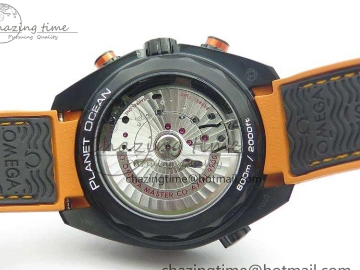 0504 Planet Ocean Master Chronometer Chrono DLC OM 1:1 Best Edition Black Dial On Nylon Strap A Chic 8103